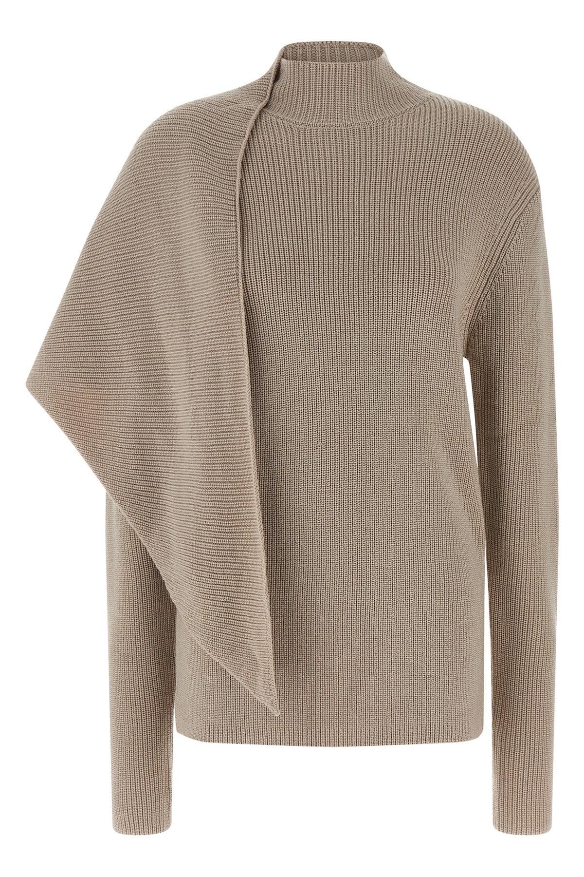 wrap sweater in combed merino wool