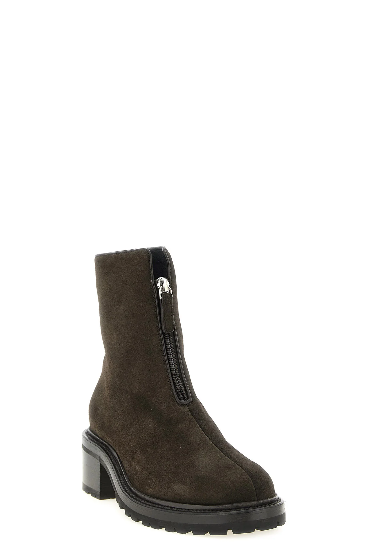 the hike the row ankle boots are made of fine calf suede