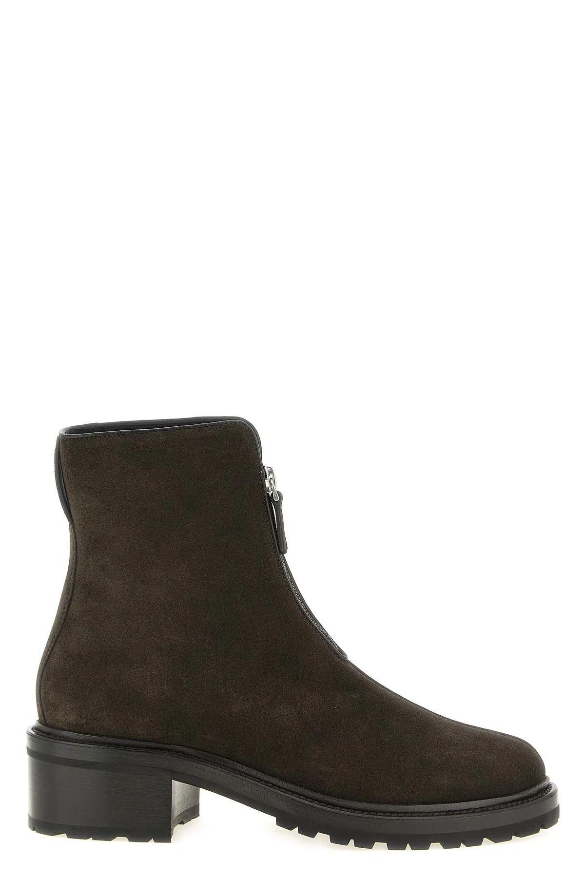 the hike the row ankle boots are made of fine calf suede