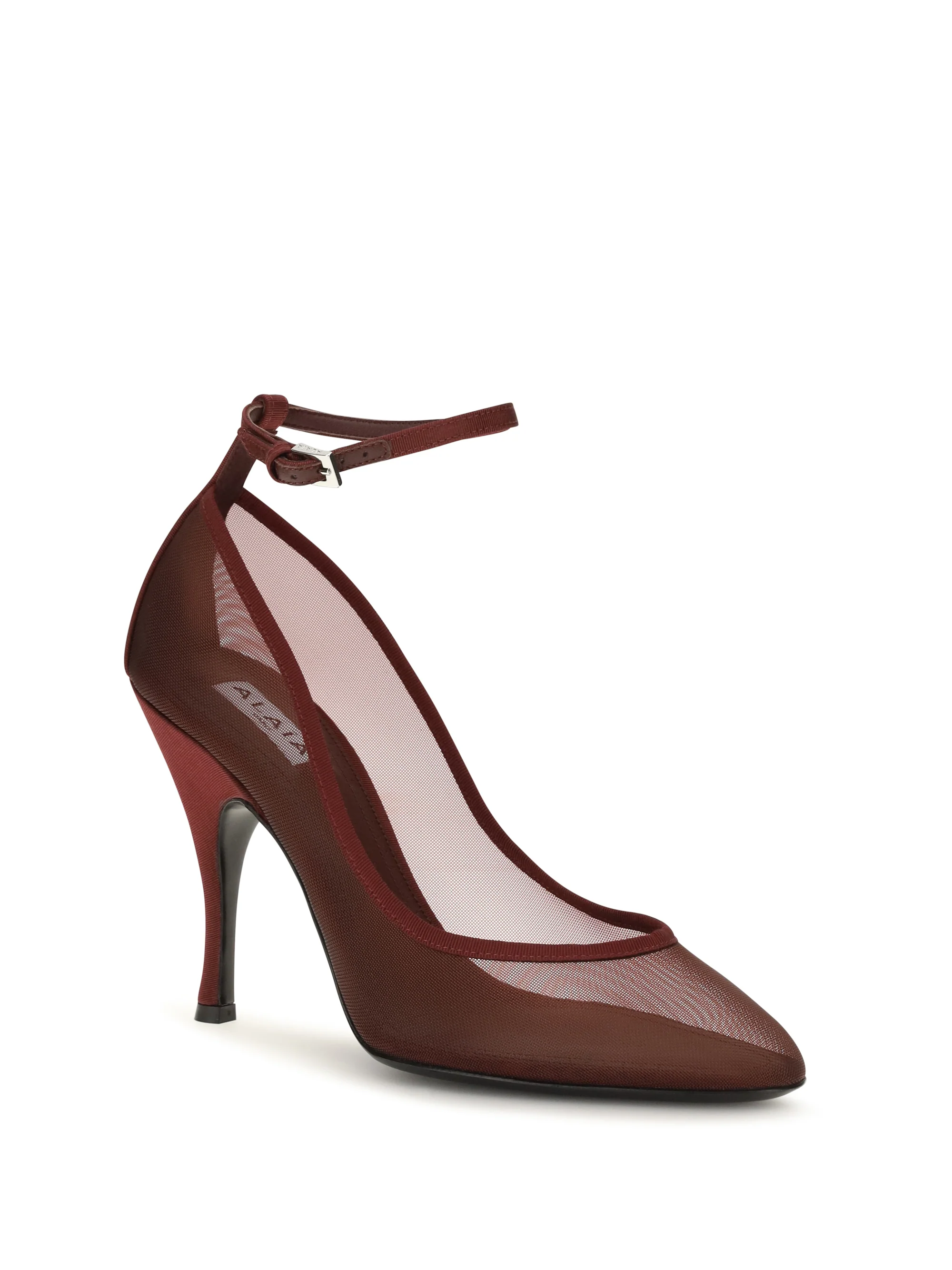 ALAIA 36 nude mesh pumps