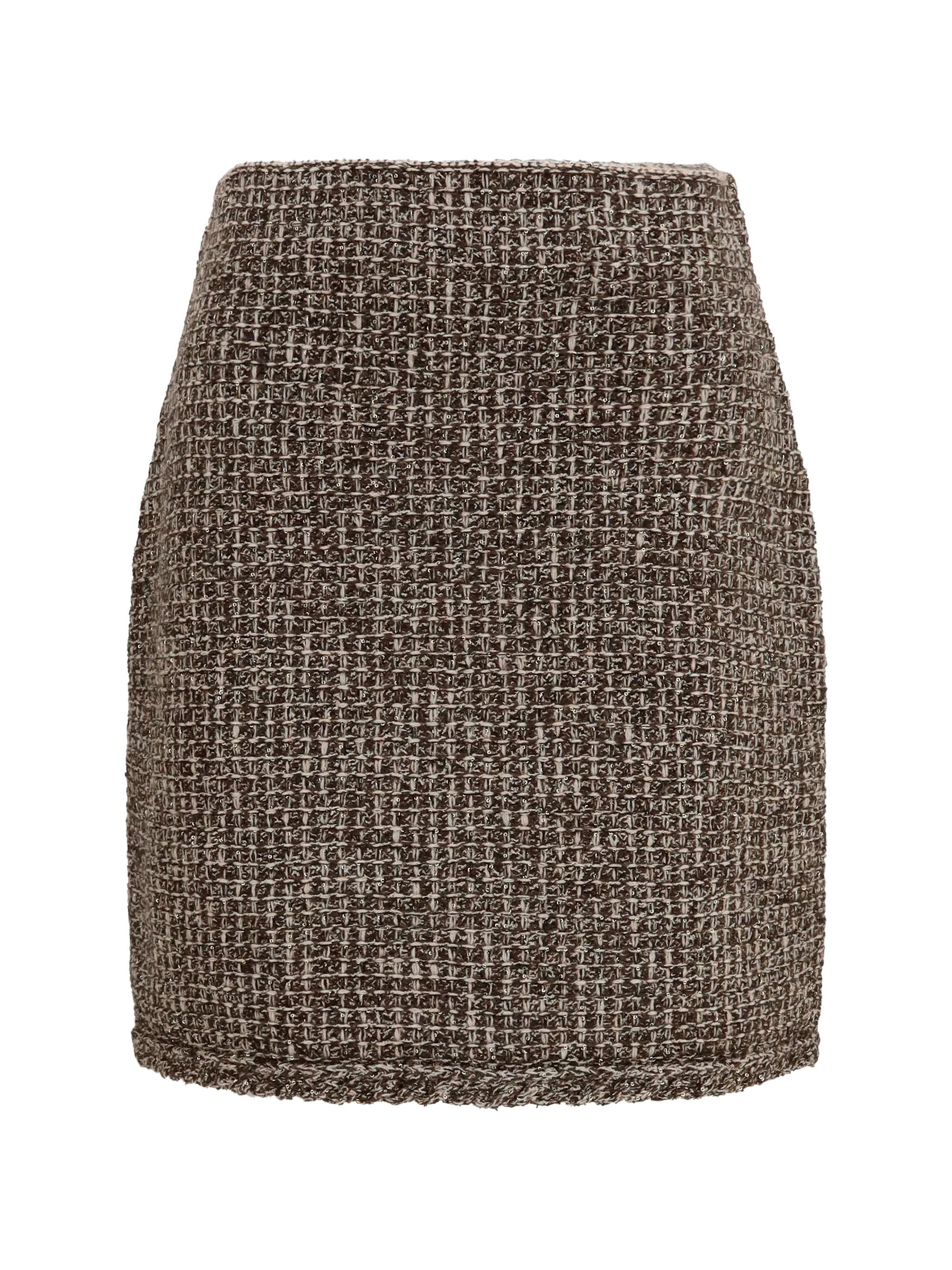 tweed mini skirt