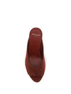 suede open-toe mules