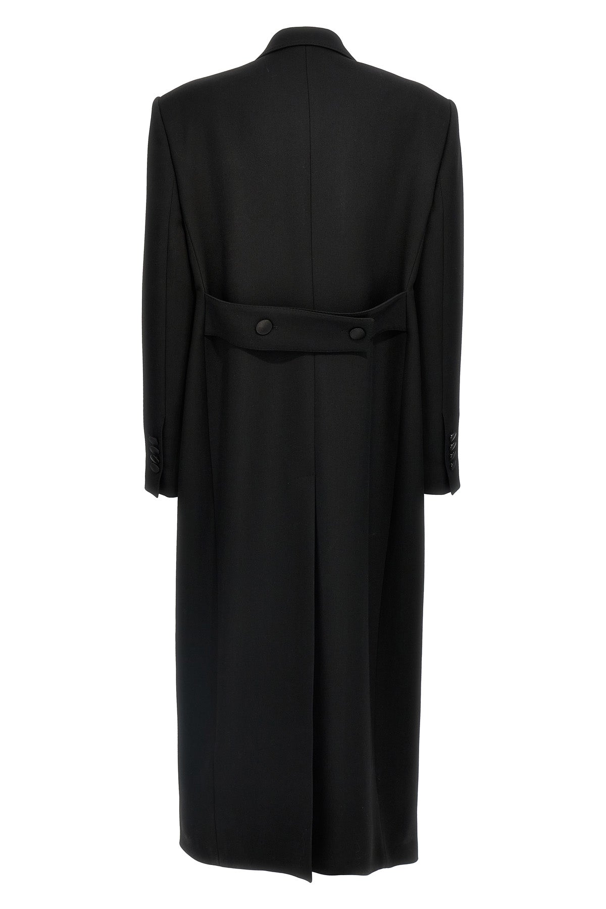 DOLCE amp; GABBANA 38 long tuxedo coat in double wool gabardine