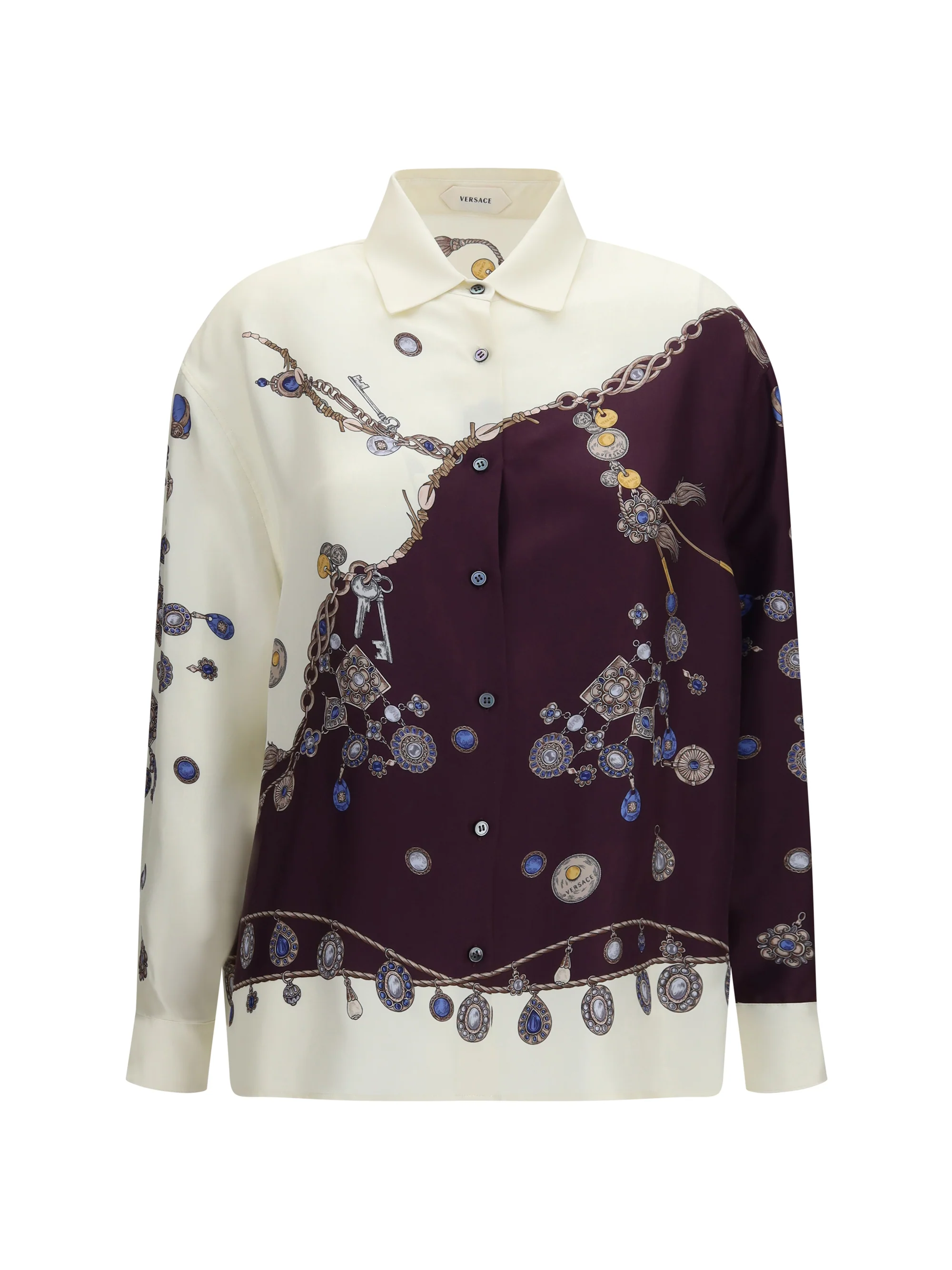 VERSACE 40 printed silk shirt