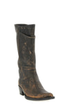 clive boots in vegetable-tanned calf leather and brushed by hand to obtain a r