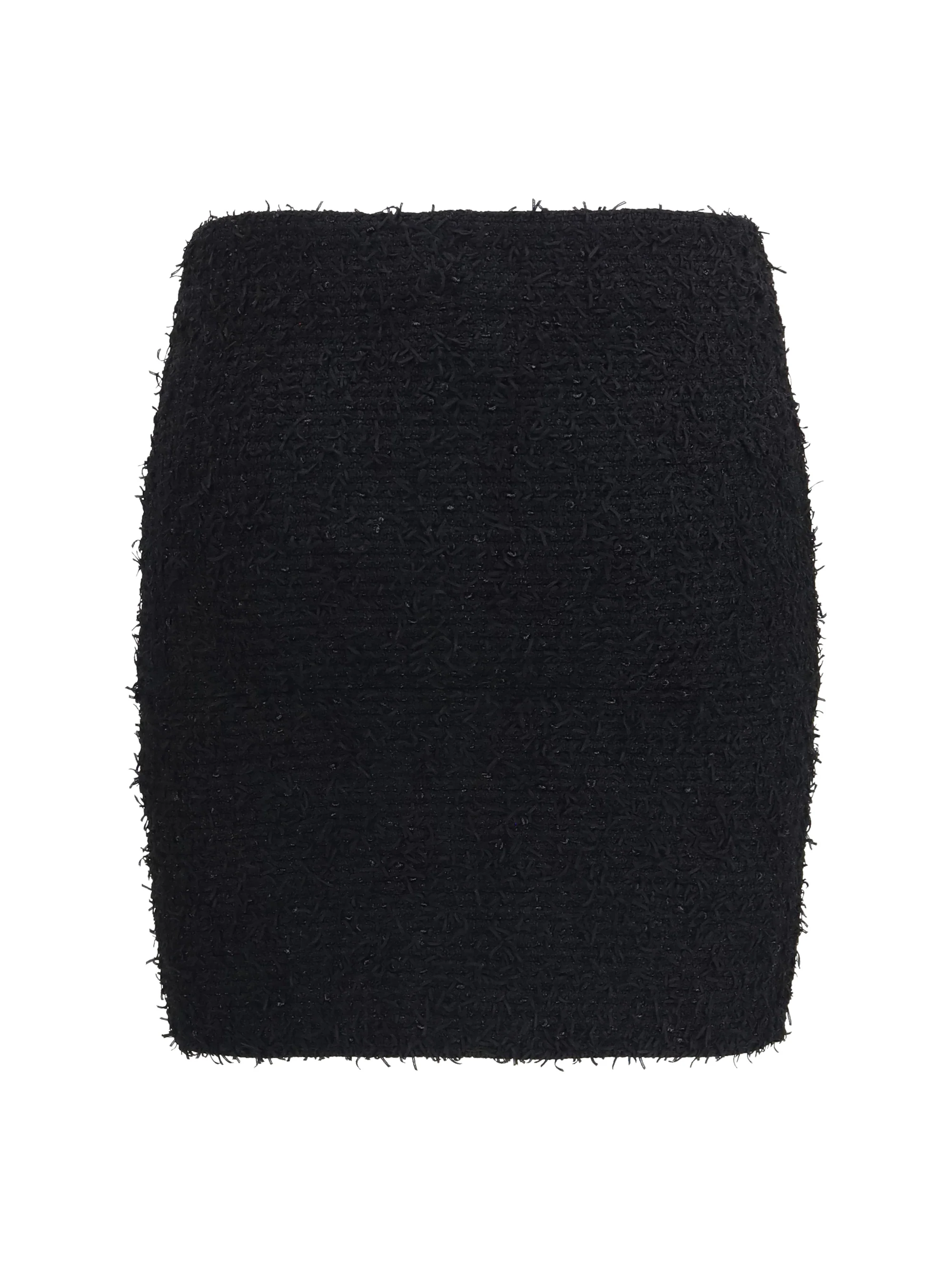 BALMAIN 36 tweed mini skirt with logo buttons