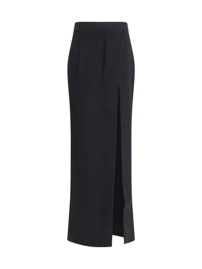 tweed long skirt