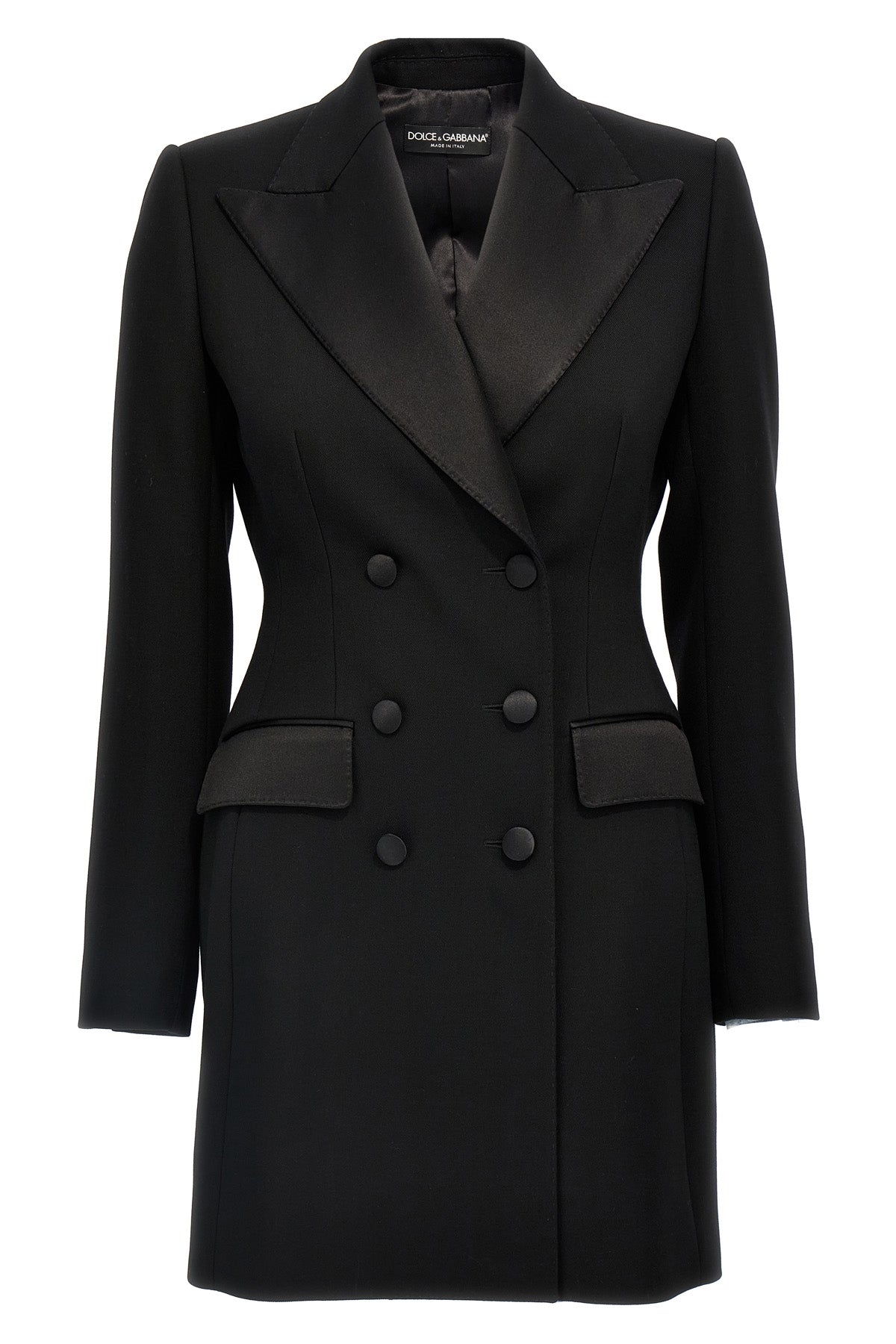 DOLCE amp; GABBANA 38 dolce double-breasted tuxedo blazer in stretch wool