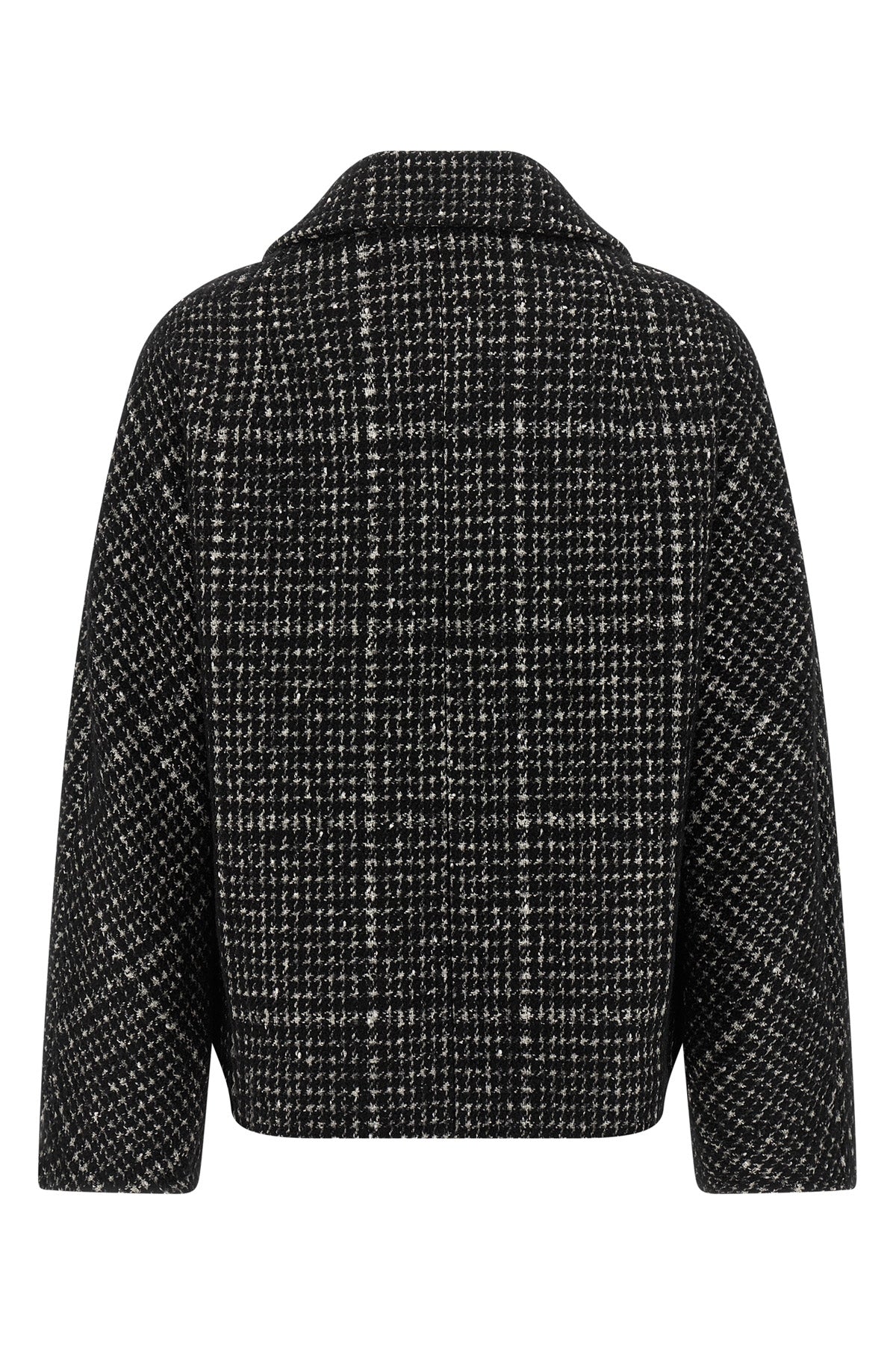 houndstooth patterned virgin wool