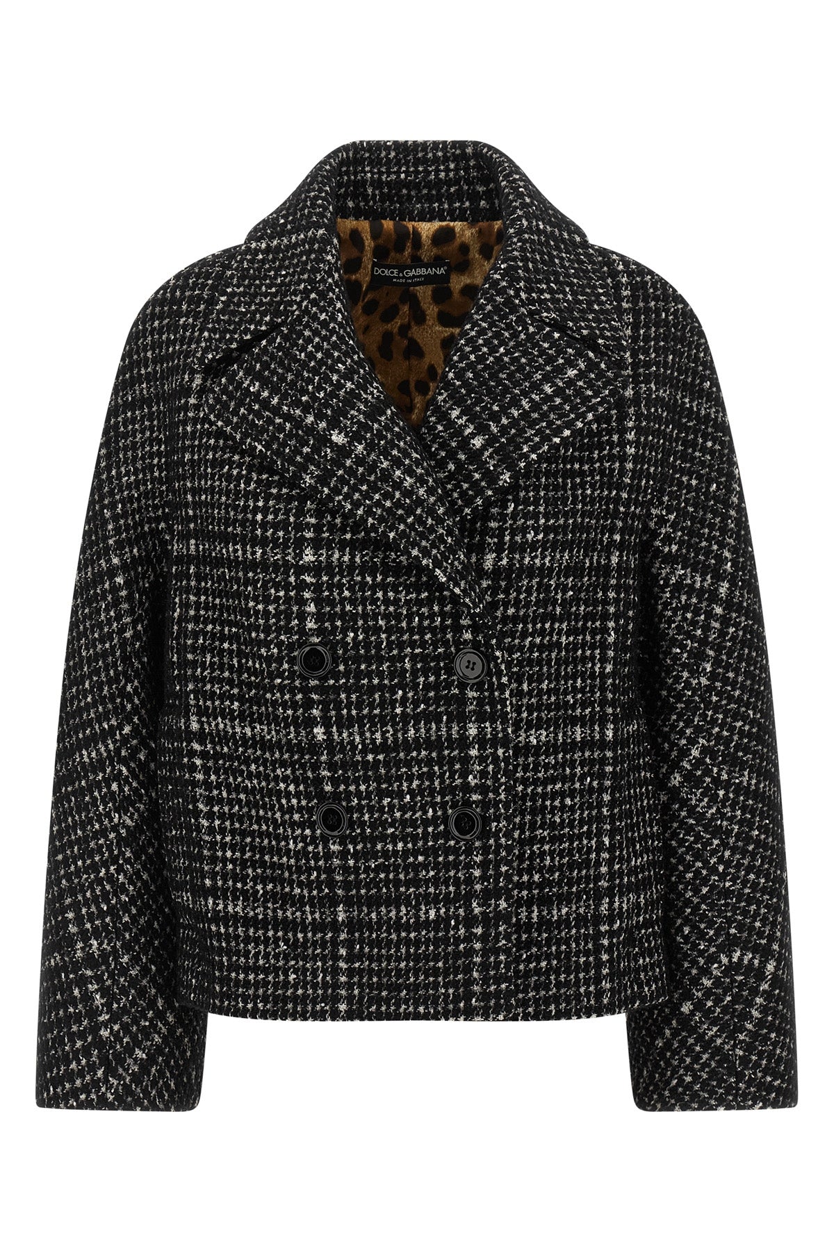 DOLCE amp; GABBANA 38 houndstooth patterned virgin wool
