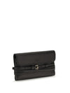 leather wallet with buckle detail