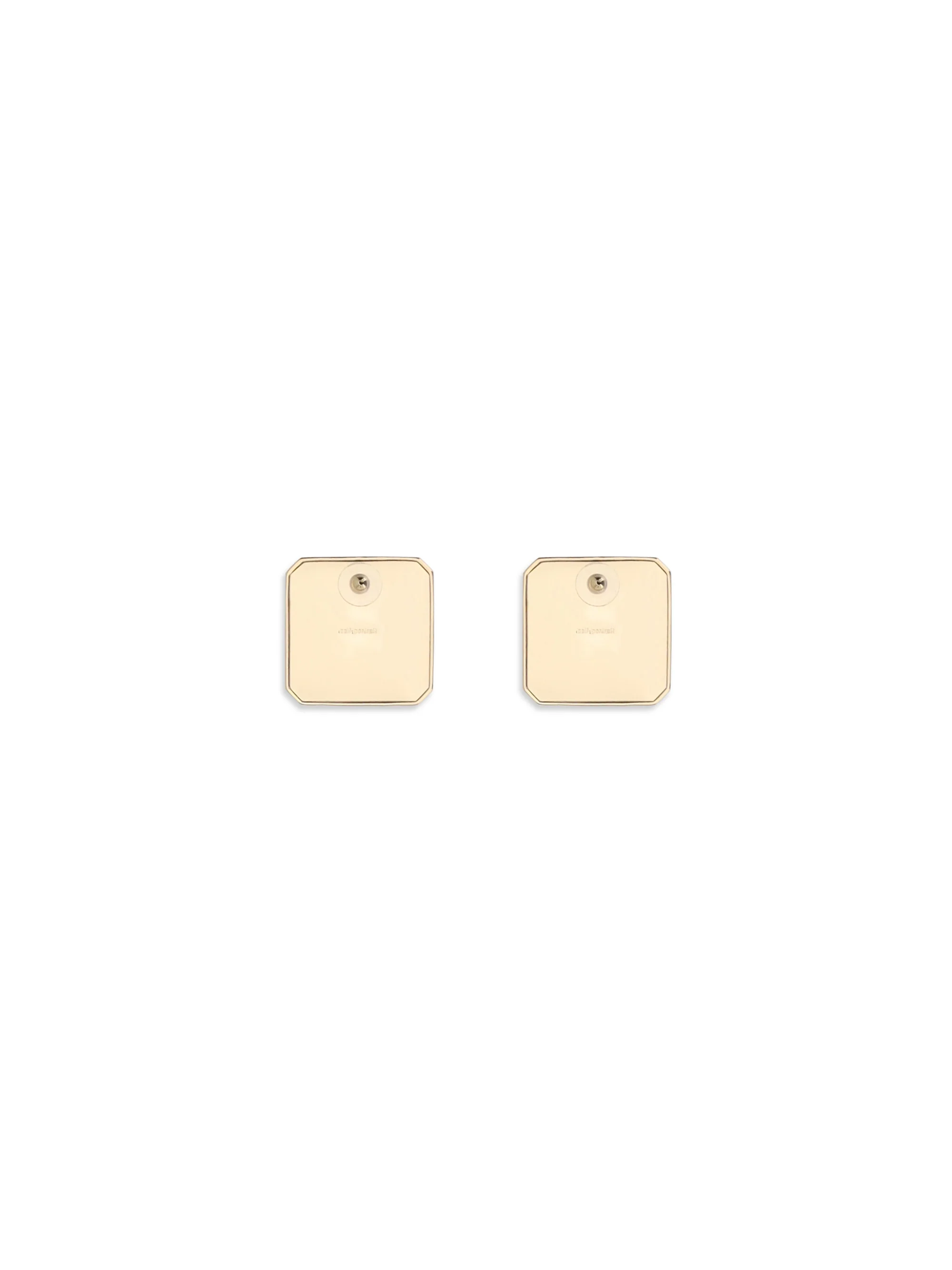 SELF-PORTRAIT OS square enamel earrings