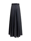 pleated maxi skirt