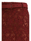guipure lace midi skirt