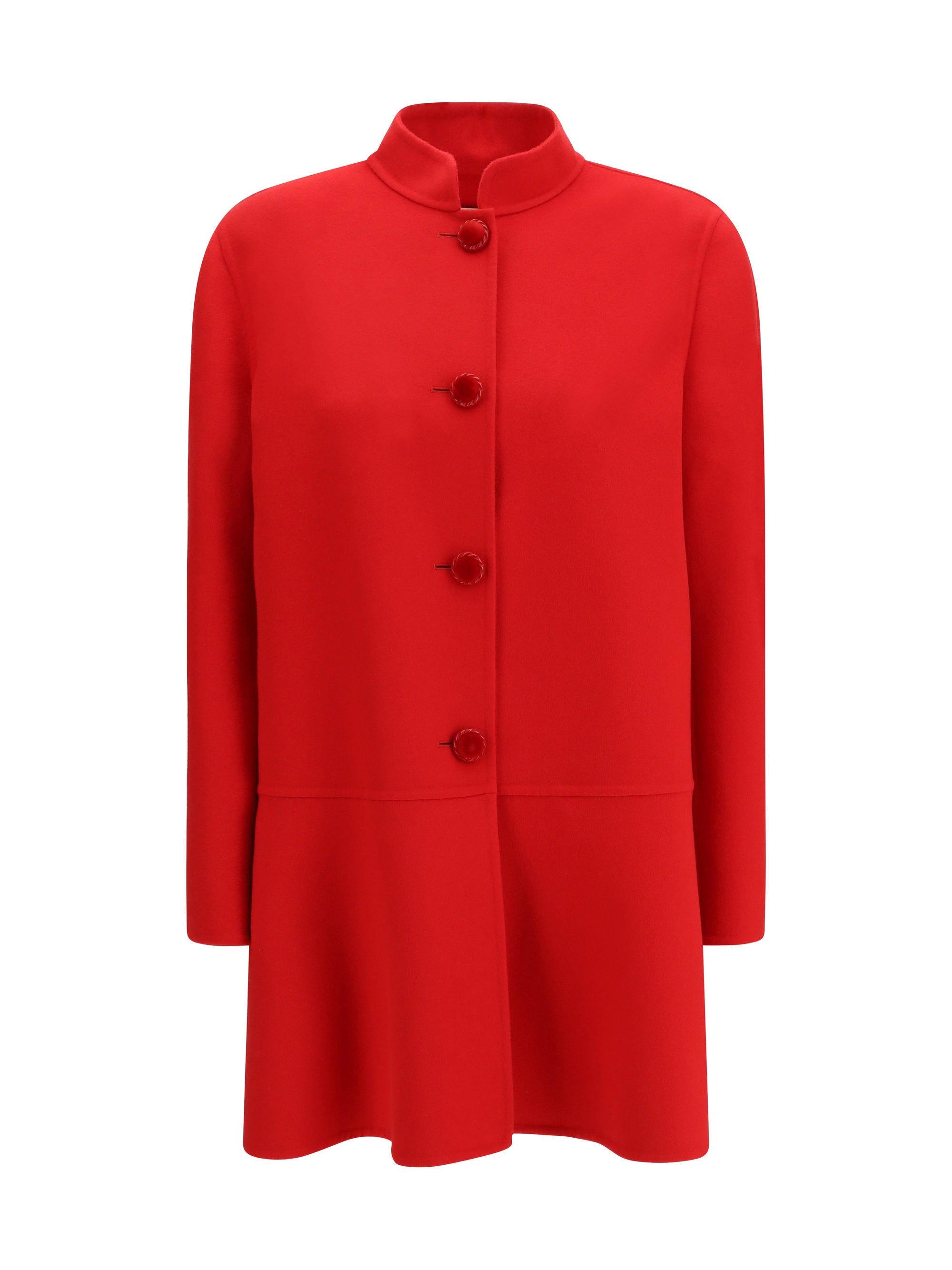 VALENTINO 46 single-breasted compact drap coat