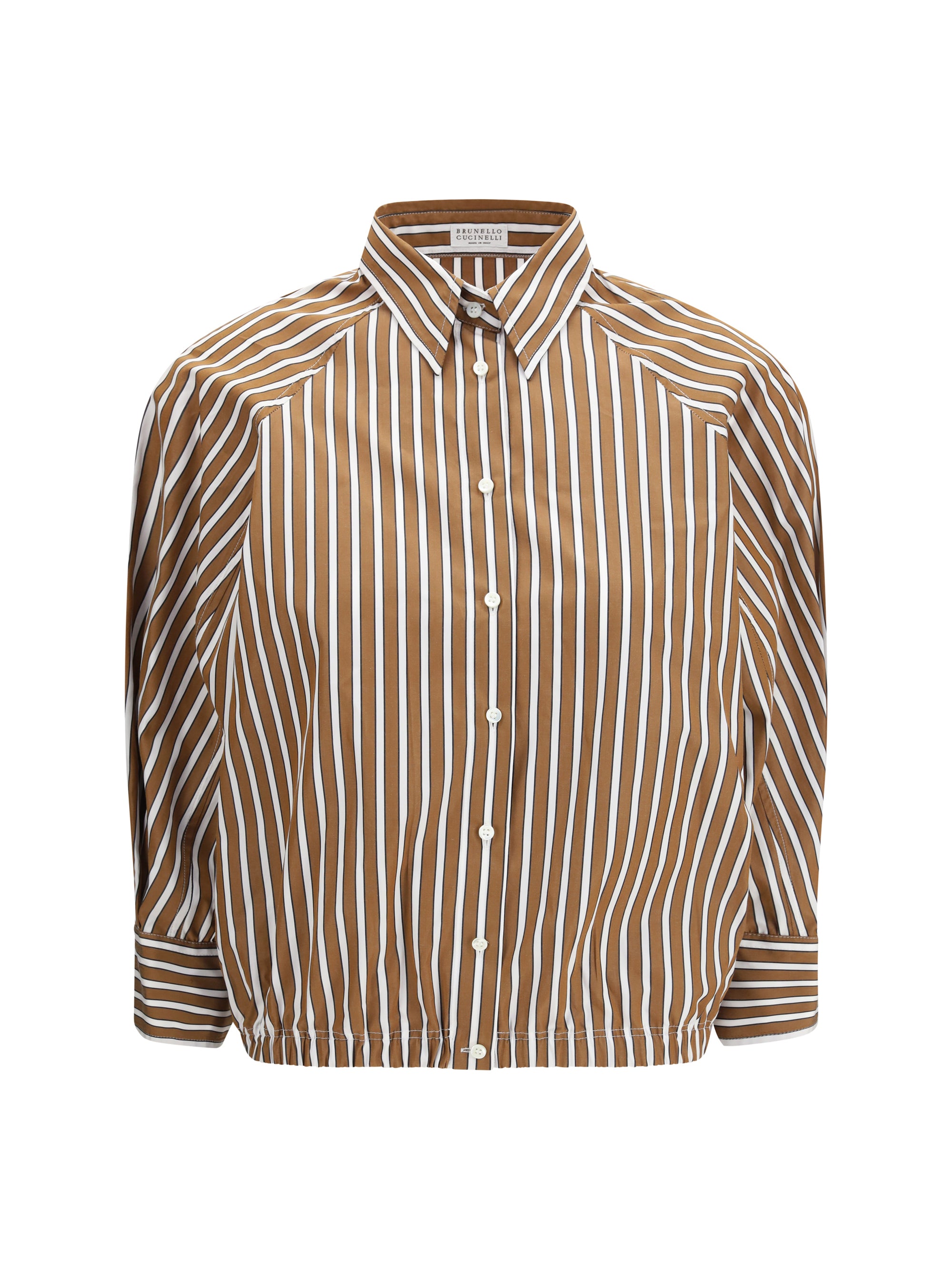 BRUNELLO CUCINELLI S shadow stripe poplin shirt 