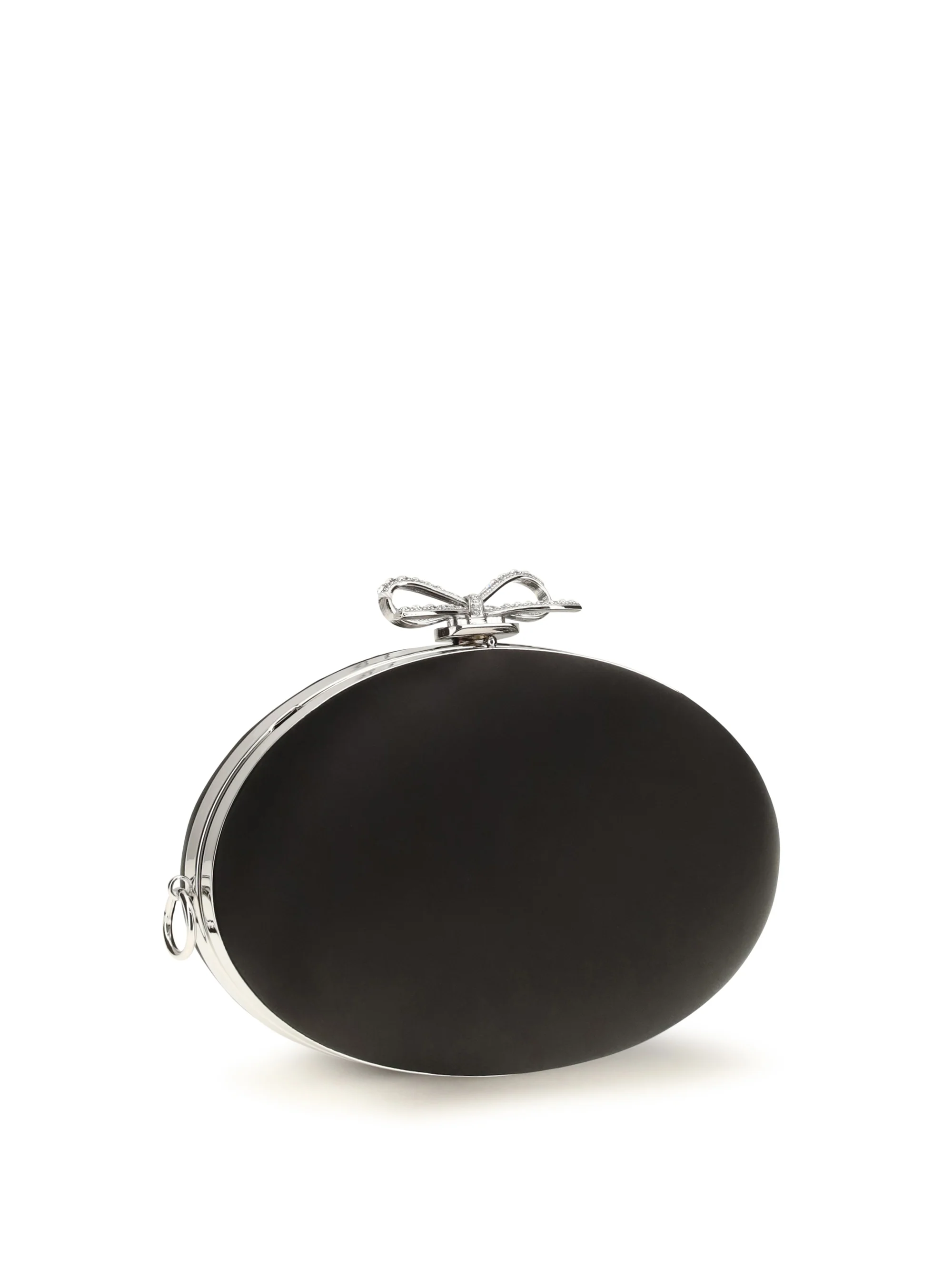 oval satin clutch