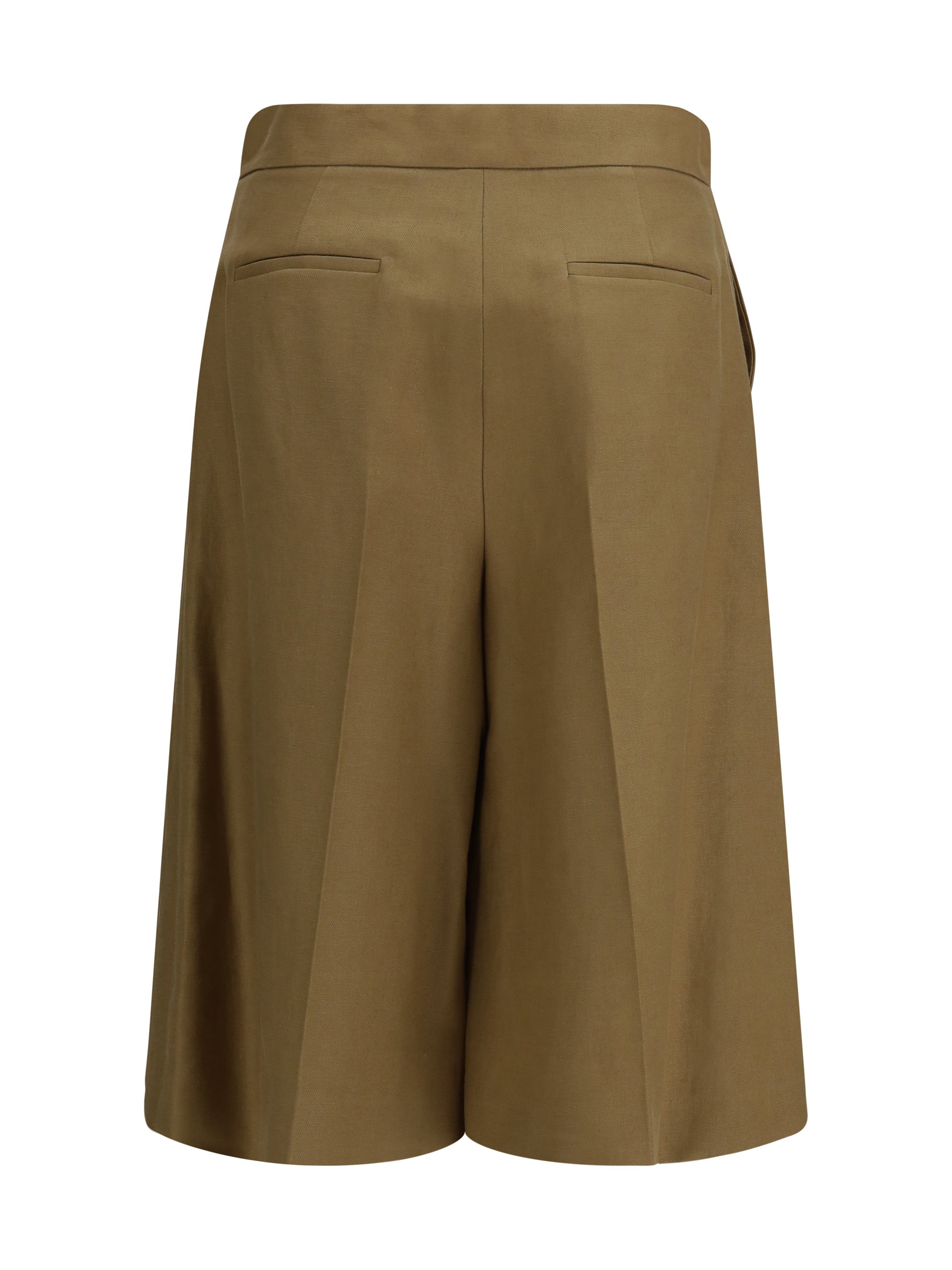 MAX MARA 40 linen bermuda shorts