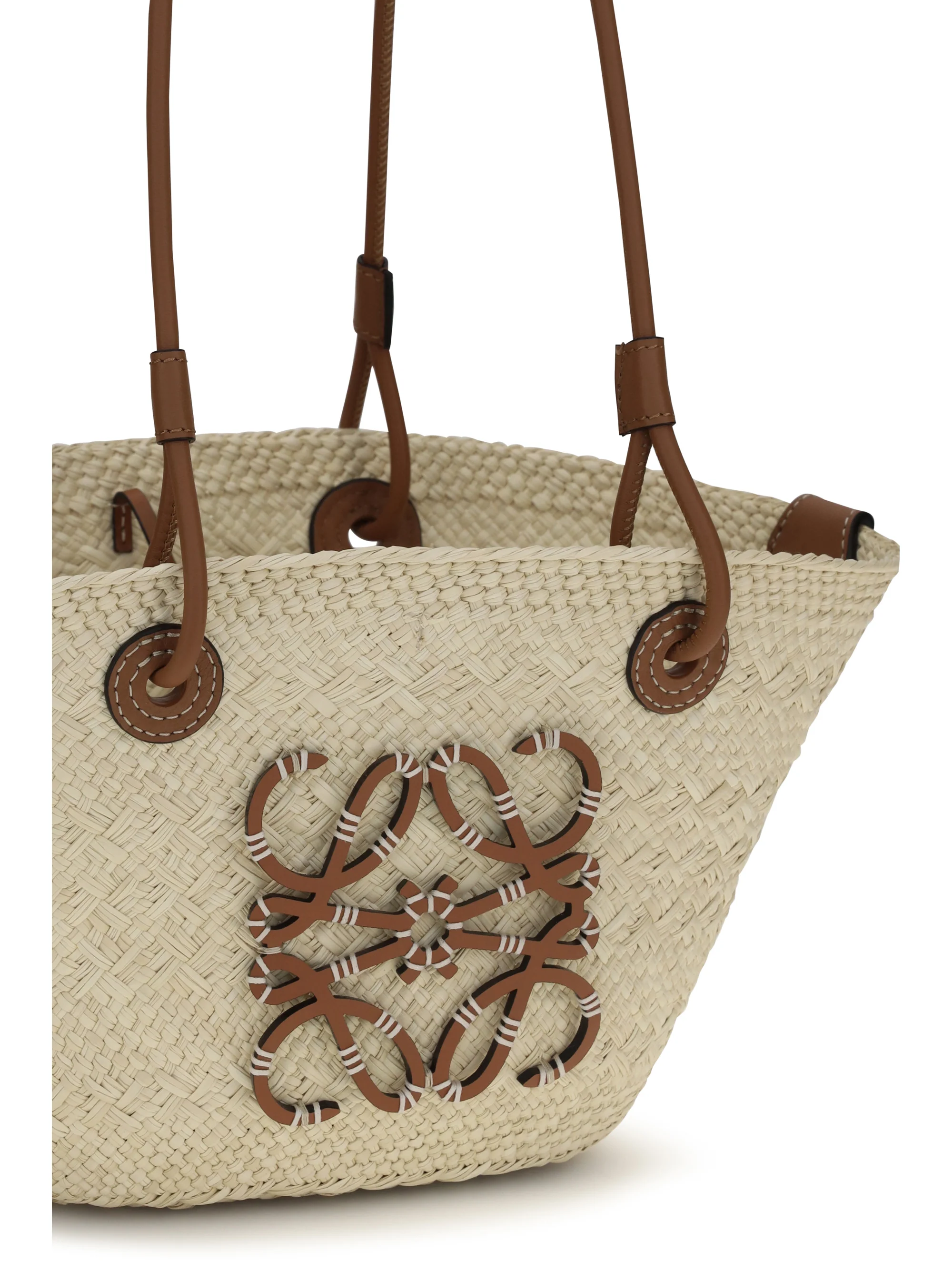 small anagram basket shoulder bag