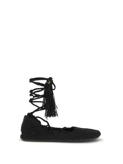 the sound of the sea lace-up ballerinas