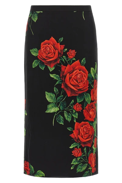 the dolcegabbana midi skirt defines the silhouette through a pencil constructio
