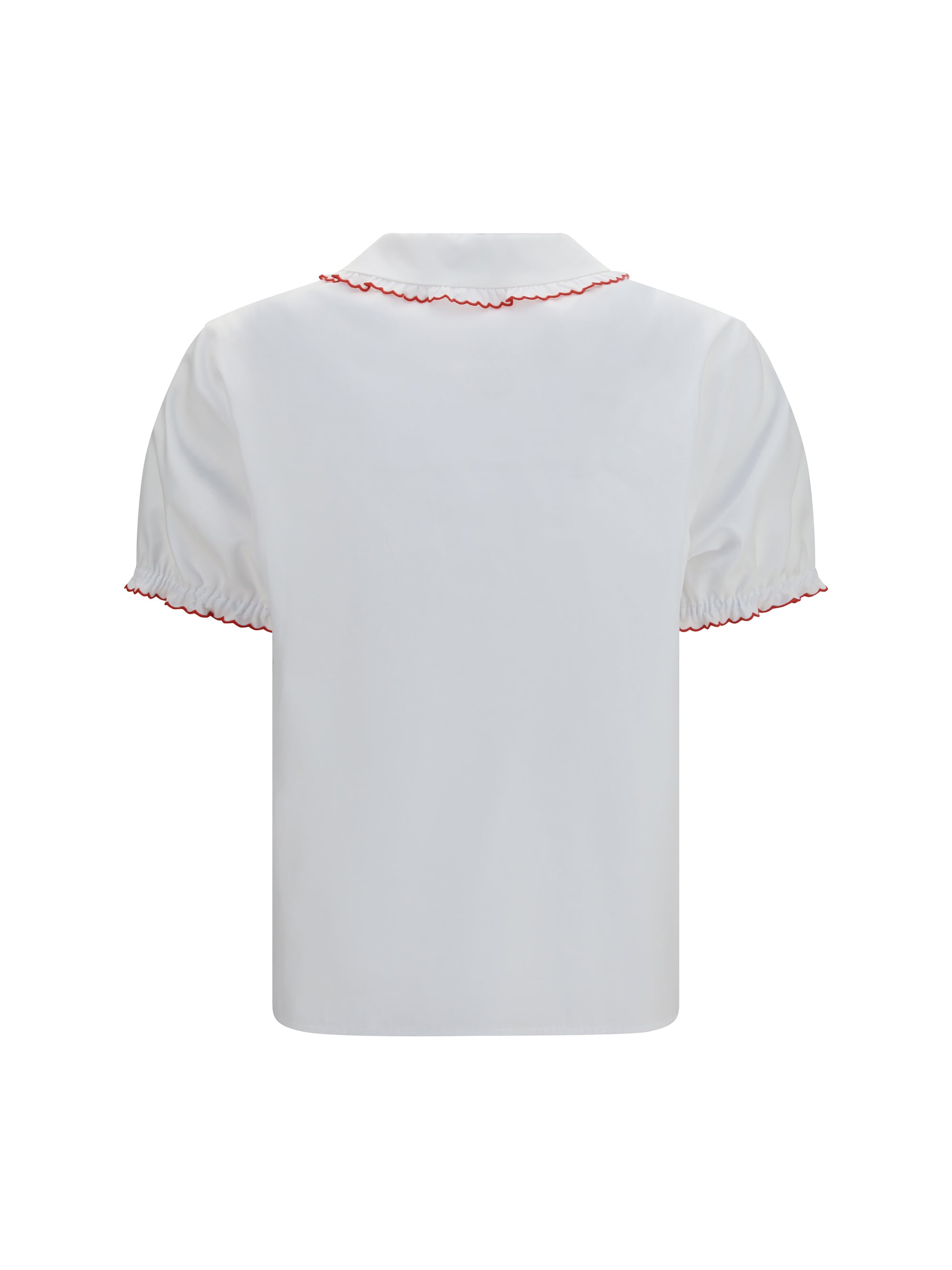 MIU MIU 40 embroidered poplin shirt 