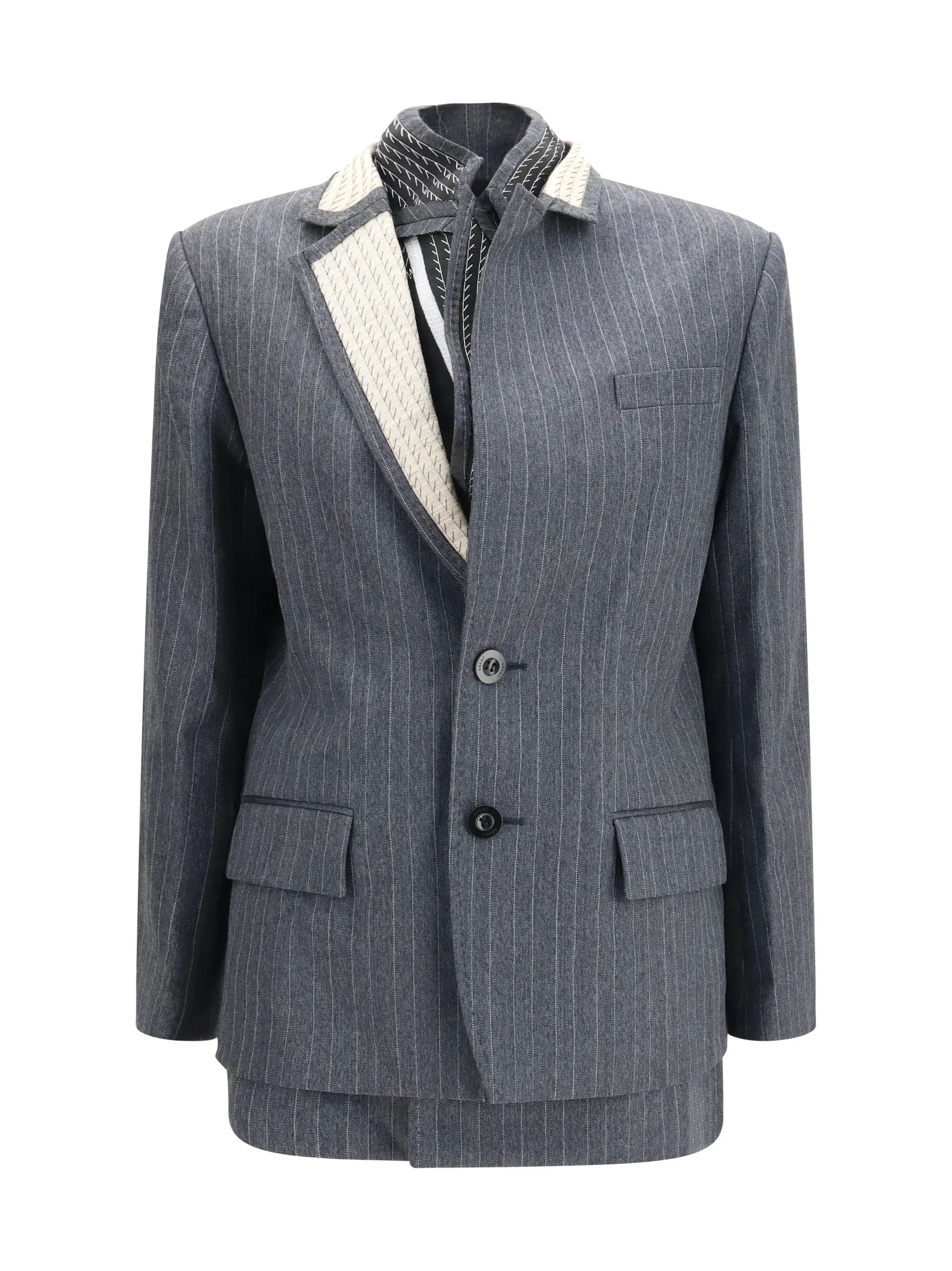 pinstripe single breasted jacket