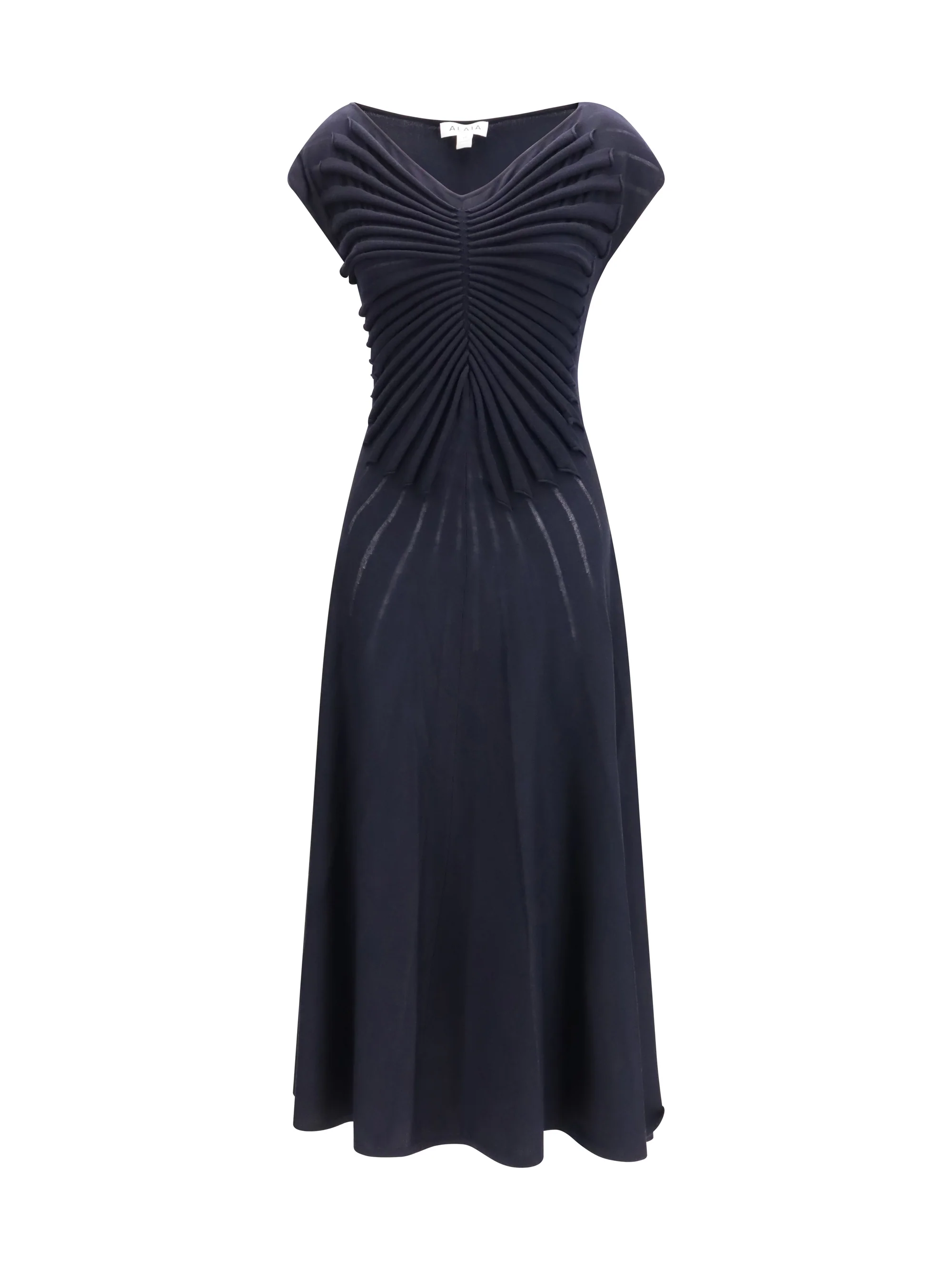 ALAÏA 38 wool shaping dress