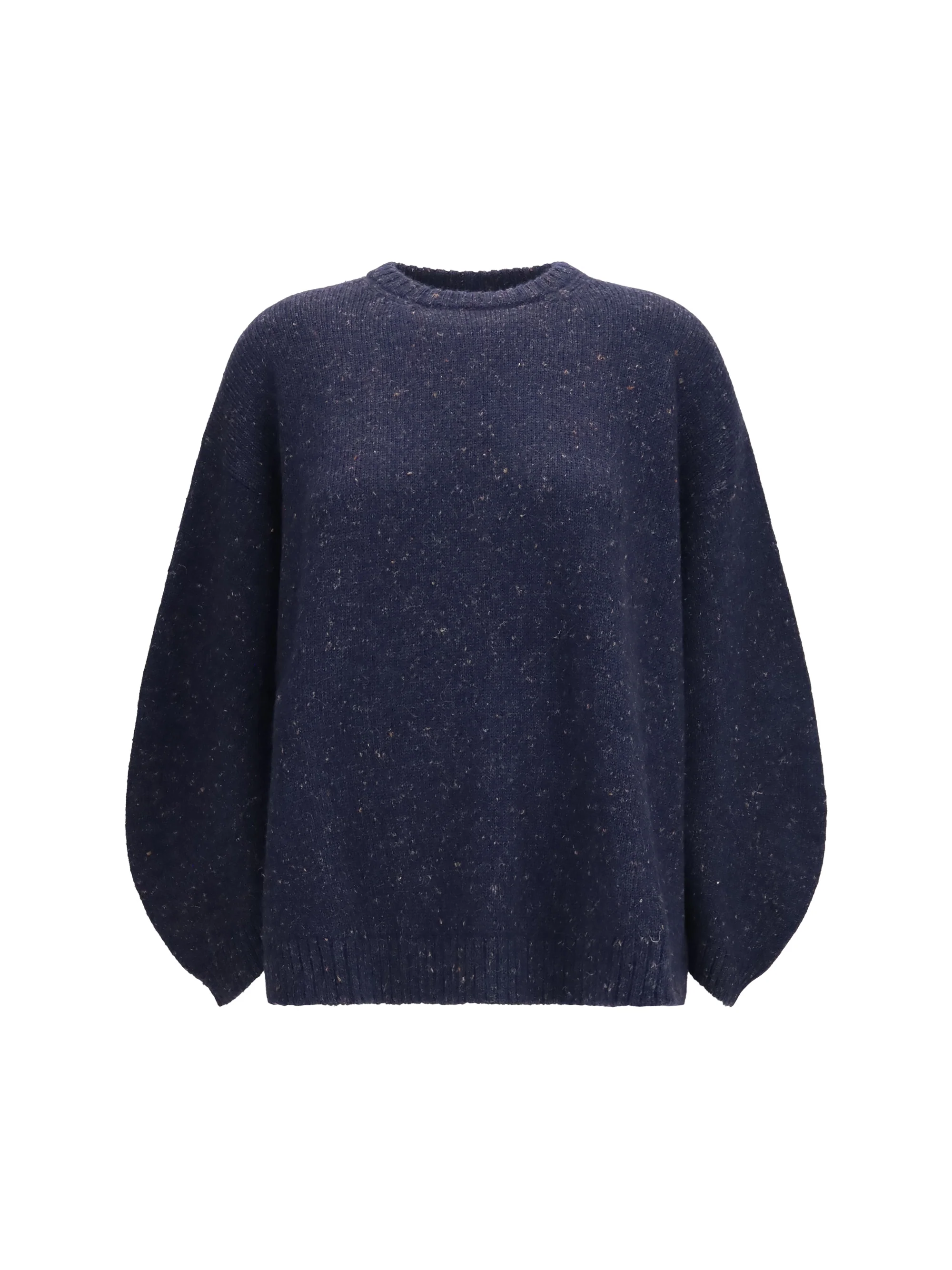 bouclé yarn sweater with lurex