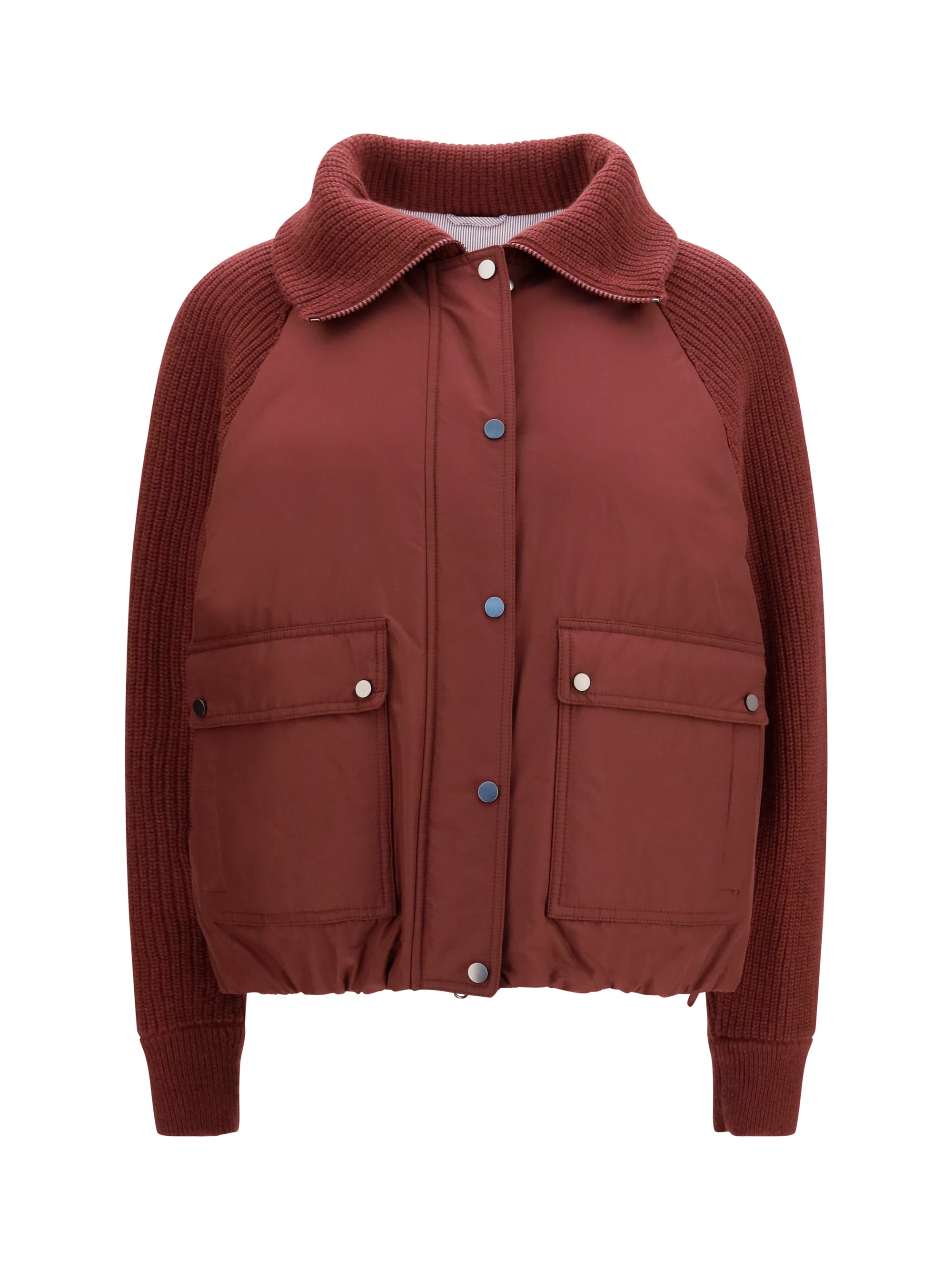 BRUNELLO CUCINELLI 40 down jacket with wool sleeves