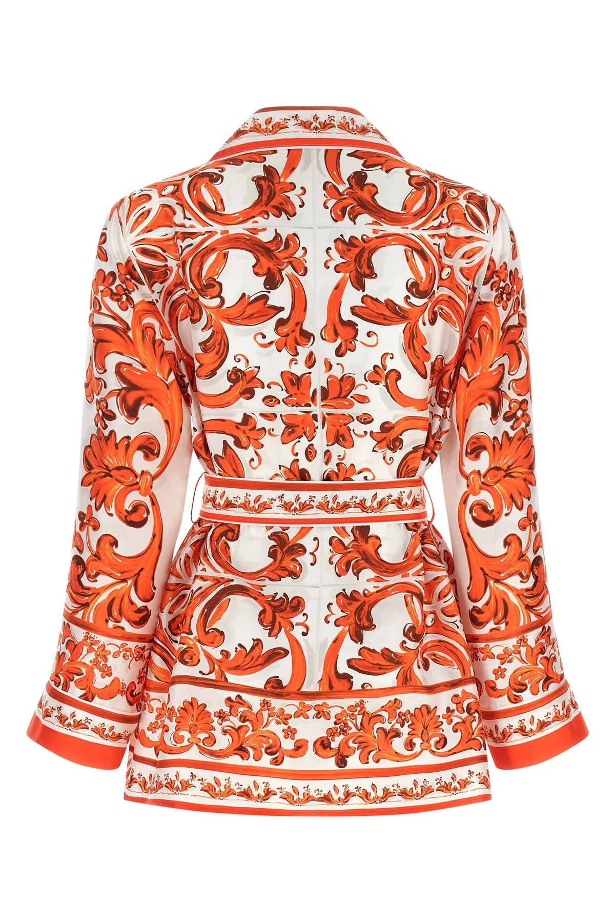 maiolica print fine silk shirt