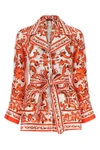 maiolica print fine silk shirt