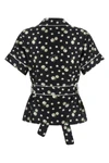 all-over fiorellini print silk twill shirt