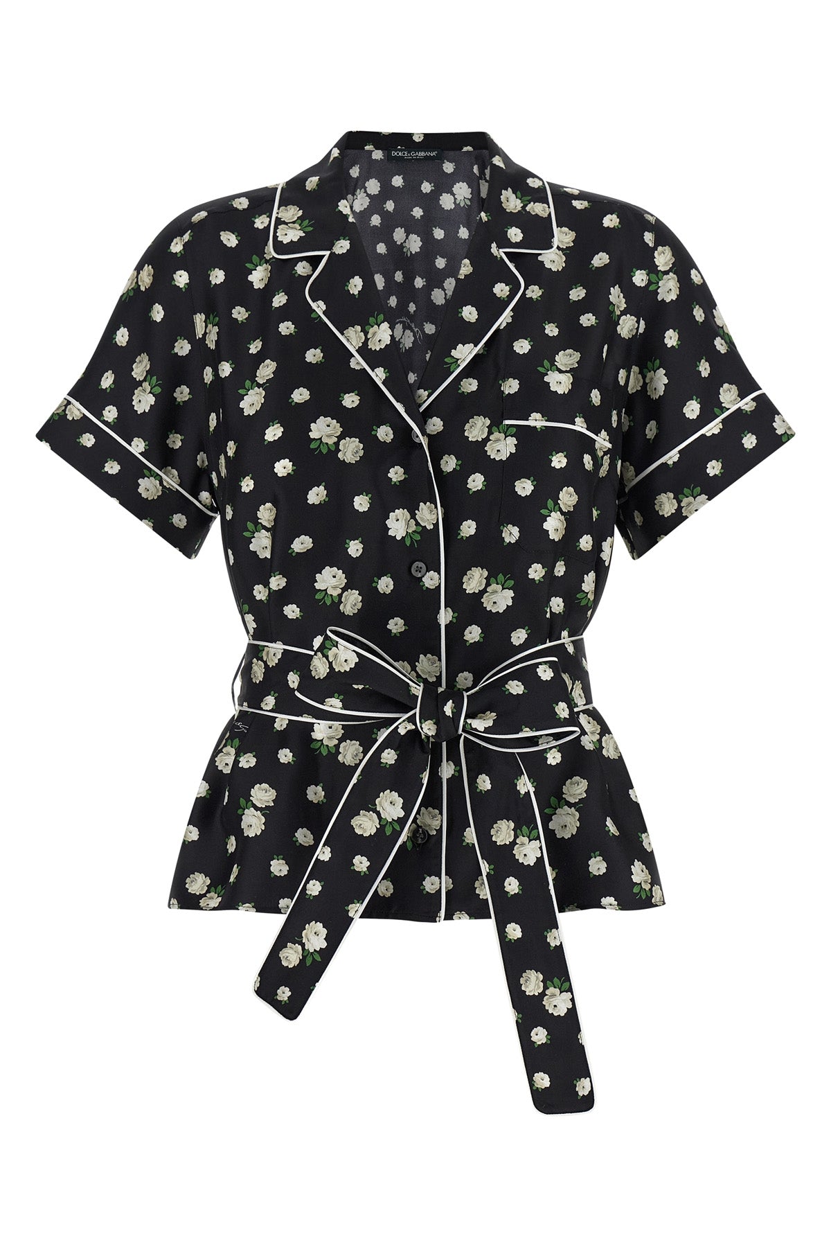 DOLCE amp; GABBANA 40 all-over fiorellini print silk twill shirt