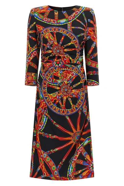the dolcegabbana midi dress in fine stretch silk charmeuse celebrates the maiso