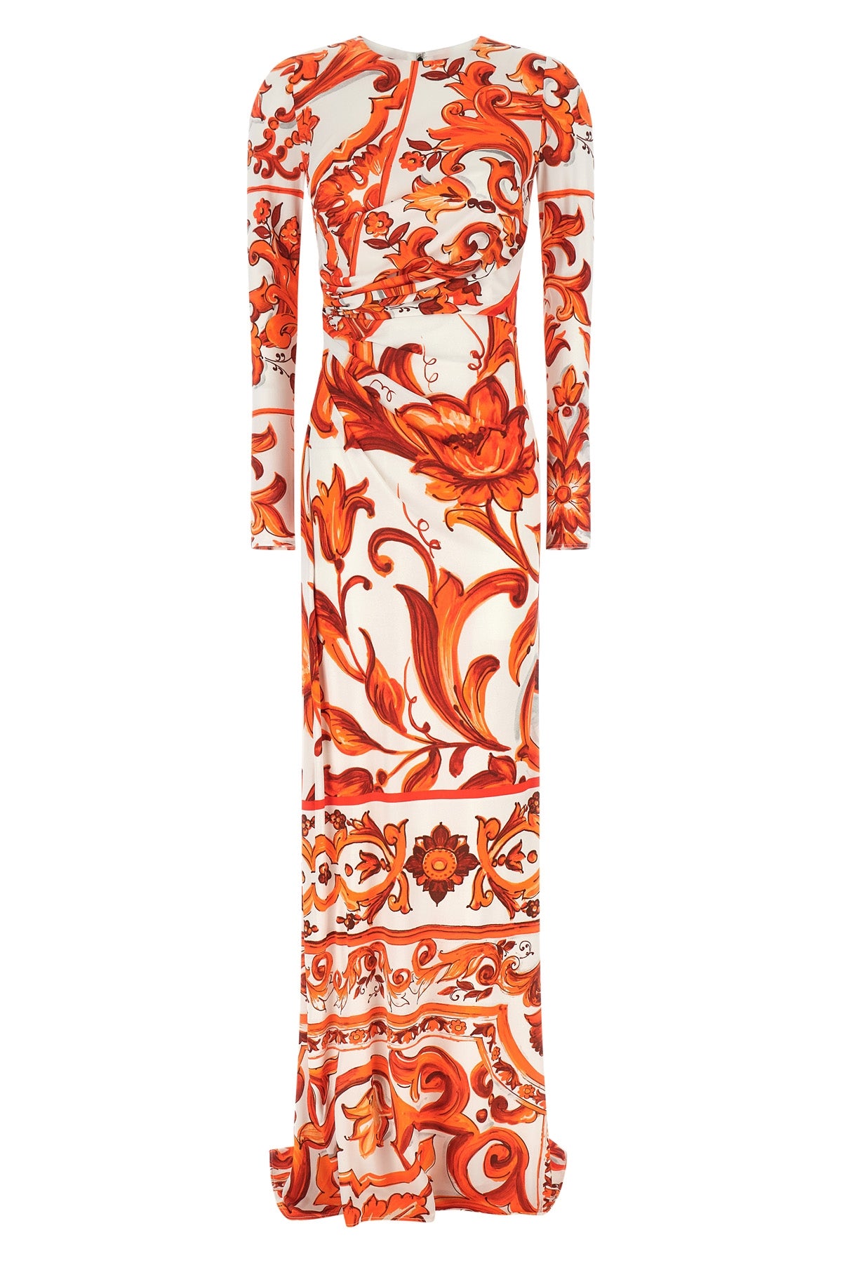 DOLCE amp; GABBANA 42 long dress in viscose organzine