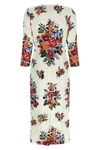 mazzo di fiori print satin midi dress