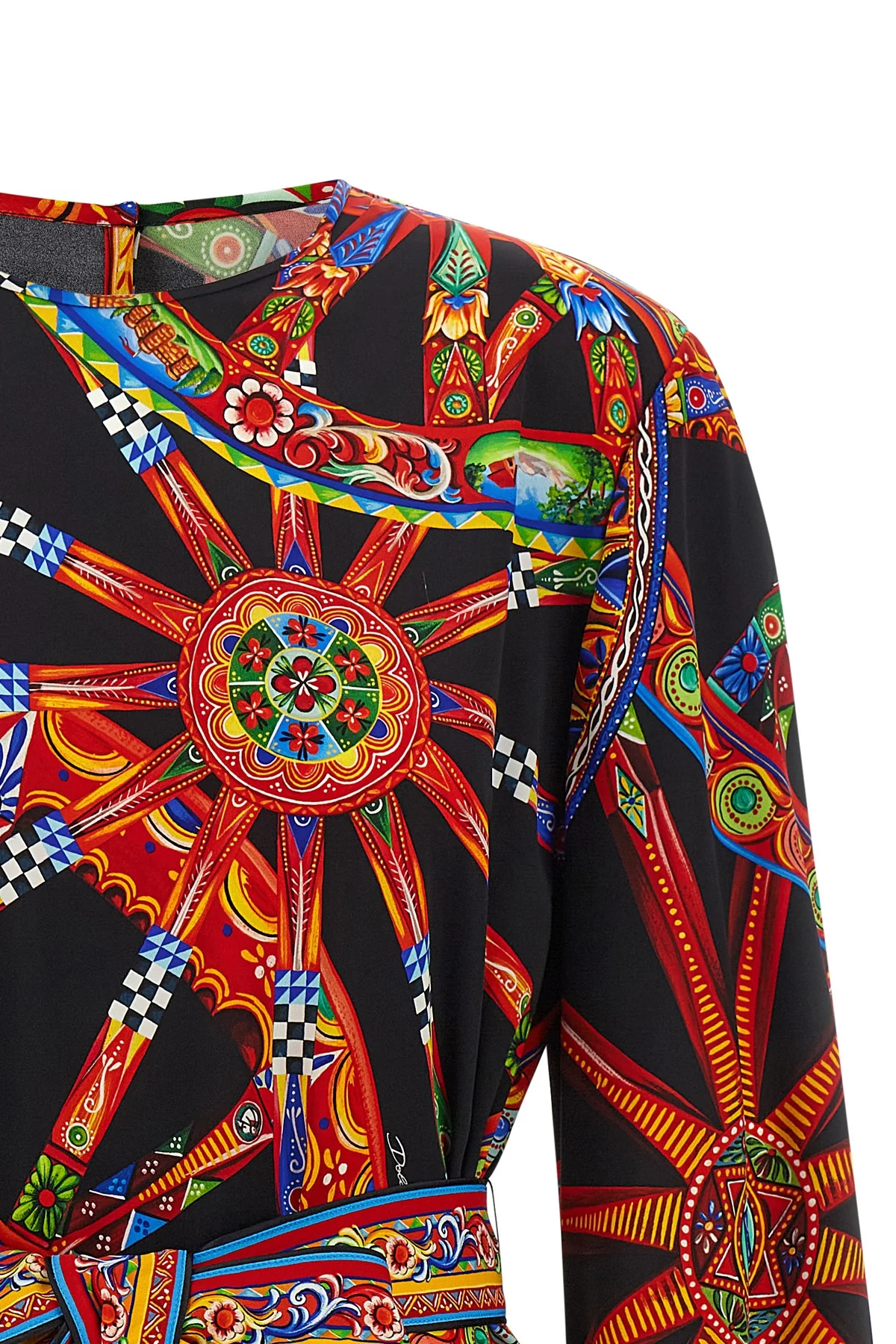 the dolce&gabbana mini dress exemplifies the brands dedication to vibrant itali