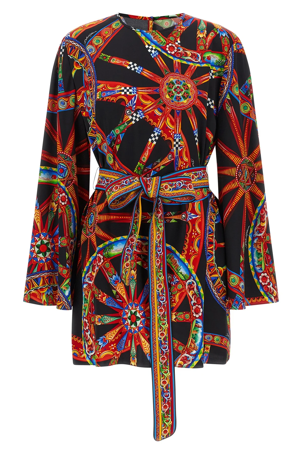 the dolce&gabbana mini dress exemplifies the brands dedication to vibrant itali