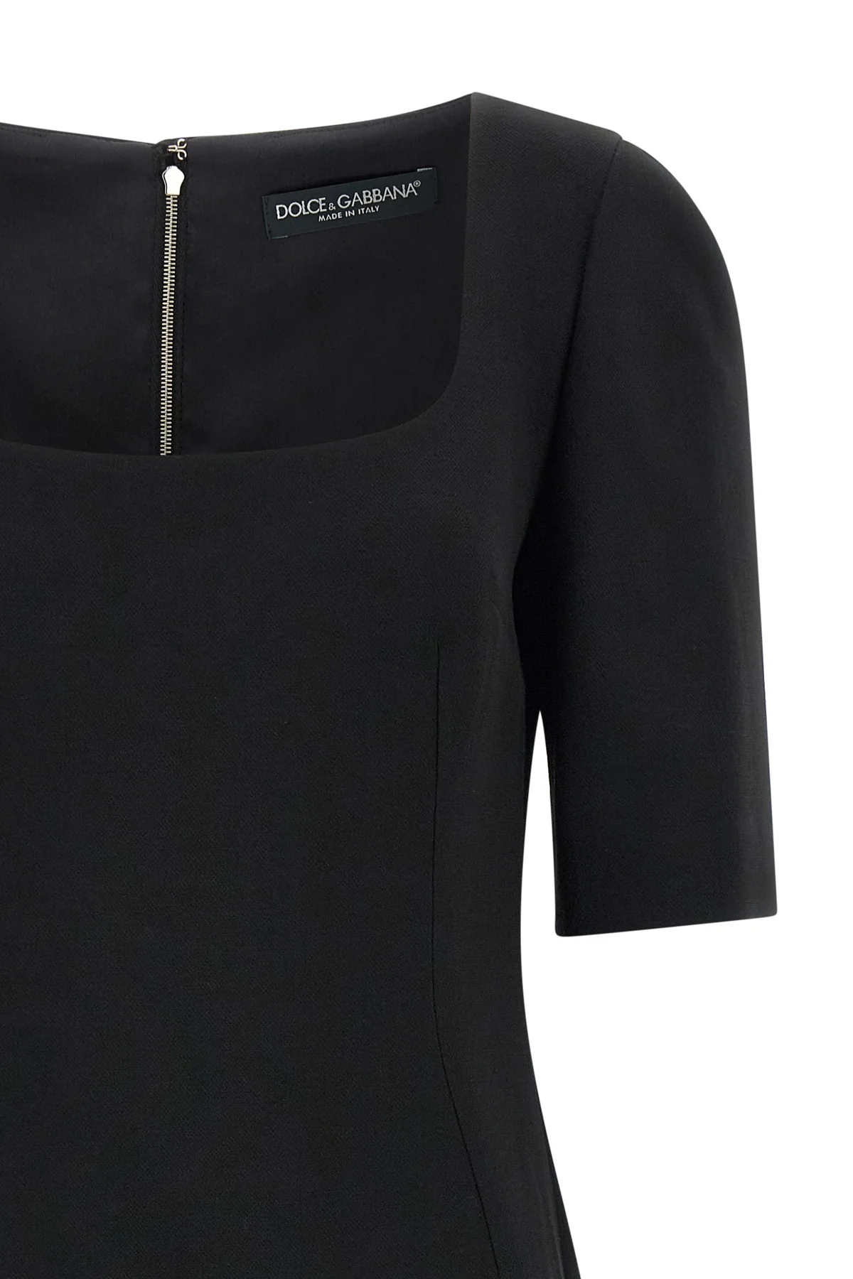 the dolce&gabbana double crêpe wool midi dress defines an impeccable sartorial s