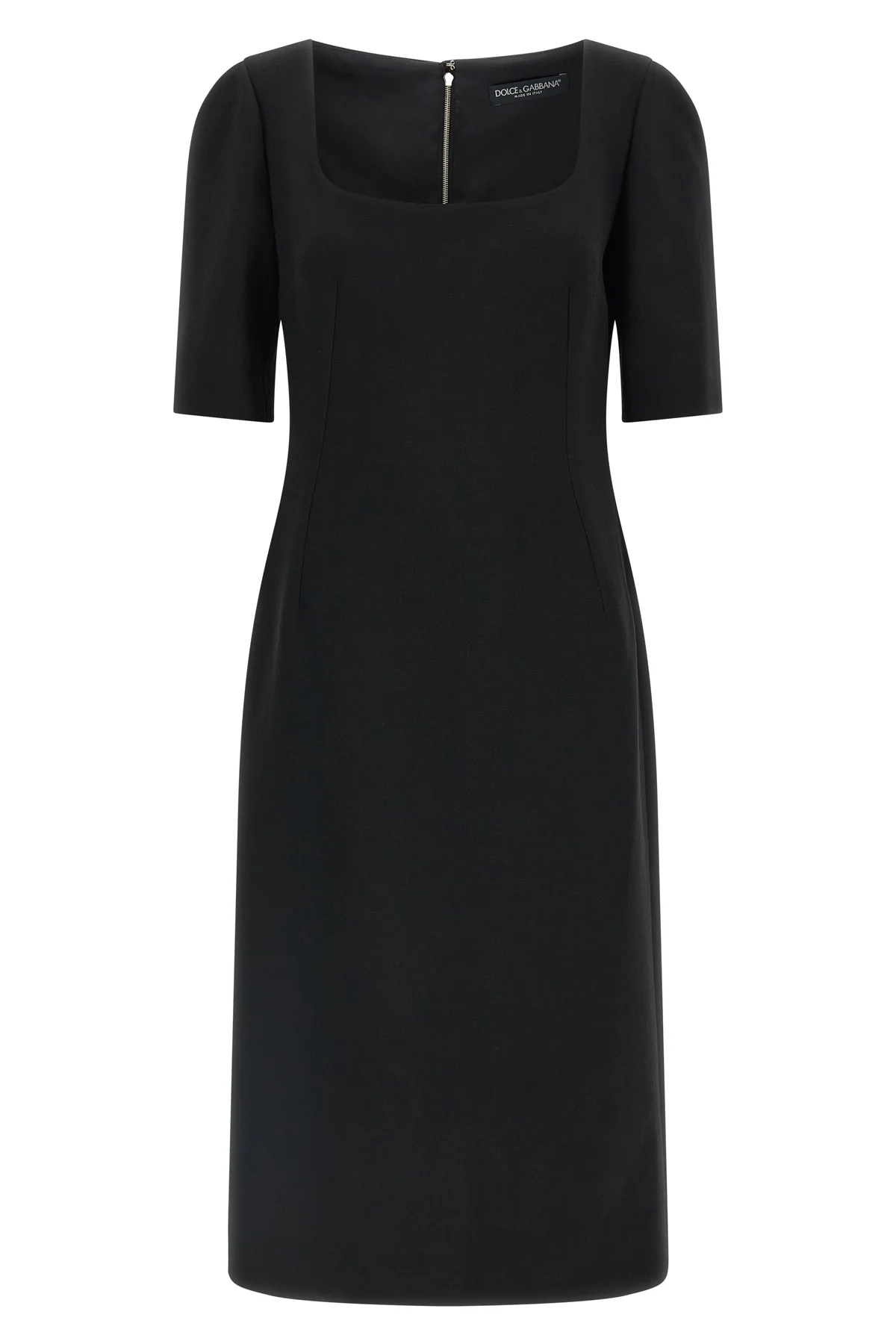 the dolce&gabbana double crêpe wool midi dress defines an impeccable sartorial s