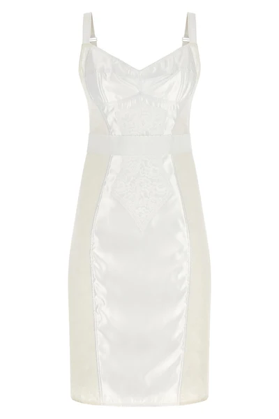 the dolce gabbana dress reinterprets the codes of corsetry through an impeccab