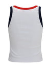 angels patch tank top with contrast trims