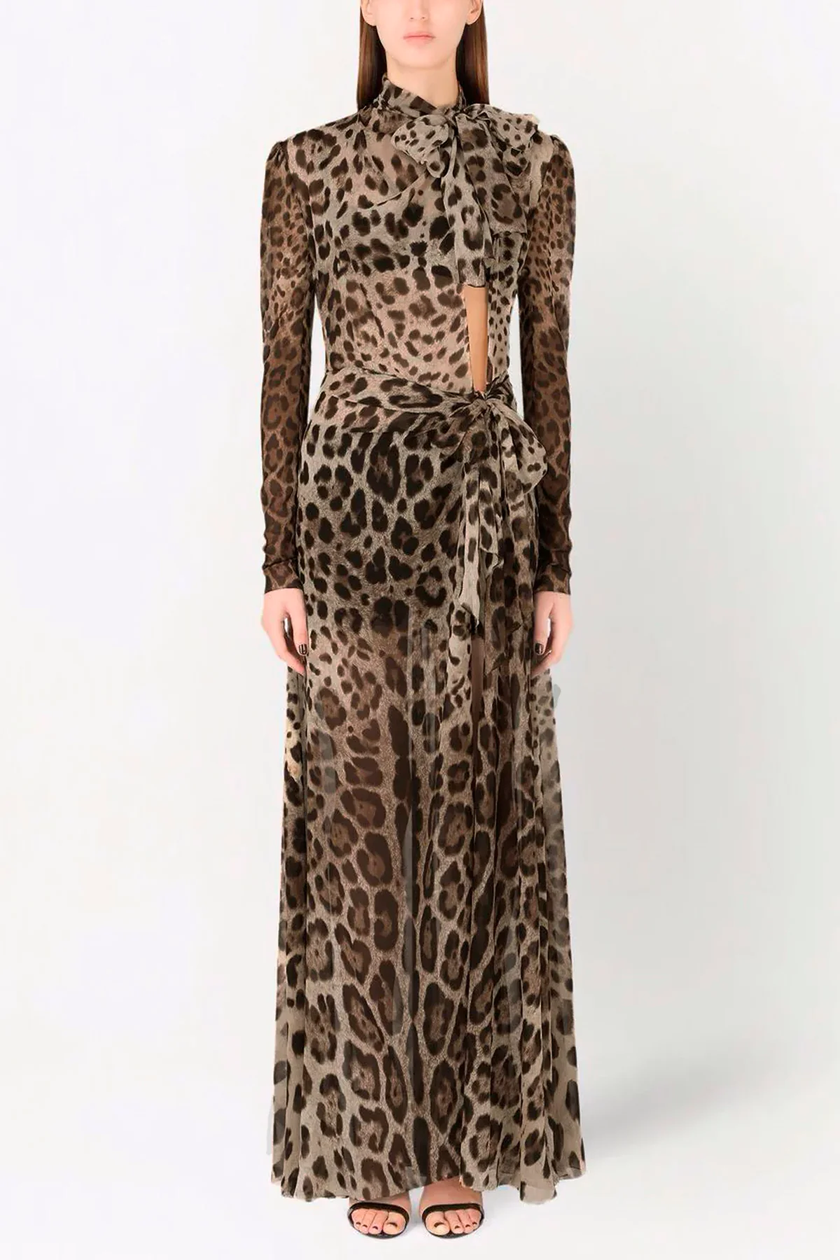 silk blend maxi dress