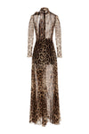 silk blend maxi dress