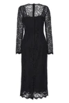 lace midi dress in stretch fabric