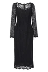 lace midi dress in stretch fabric
