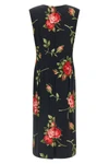 midi dress in viscose satin