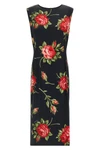 midi dress in viscose satin