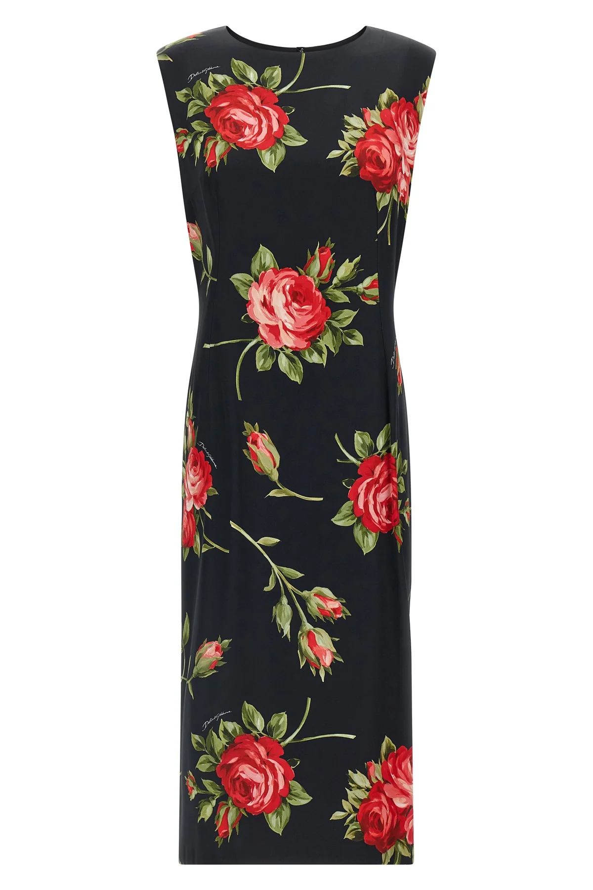 midi dress in viscose satin